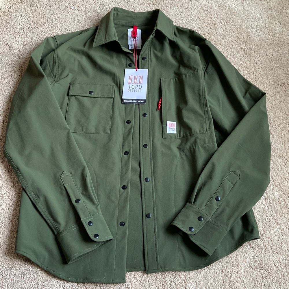 NWT Topo Men’s Breaker Shirt Jacket, M